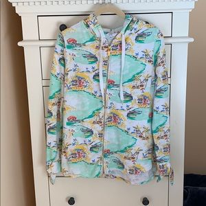 Crown & Ivy Printed Zip Hoodie